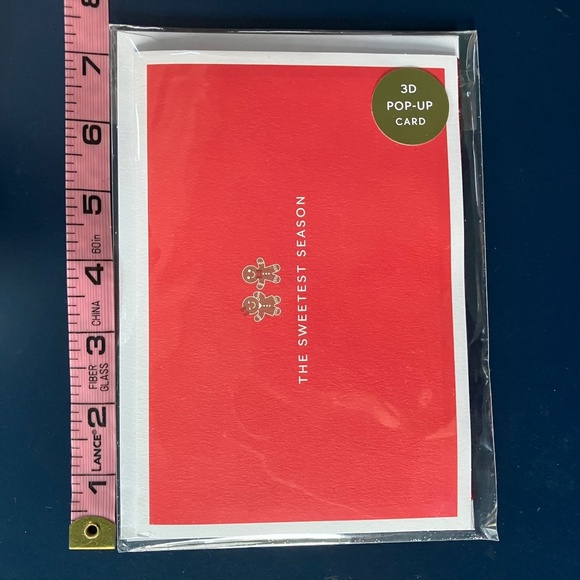 NWOT Hallmark Season's Treatings Peppermint Lid Canister/Jar and 3D Card Set - Picture 9 of 10